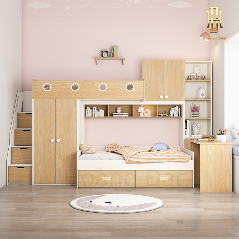 Giường tầng thông minh hiện đại Hoàng Đạt - GT007