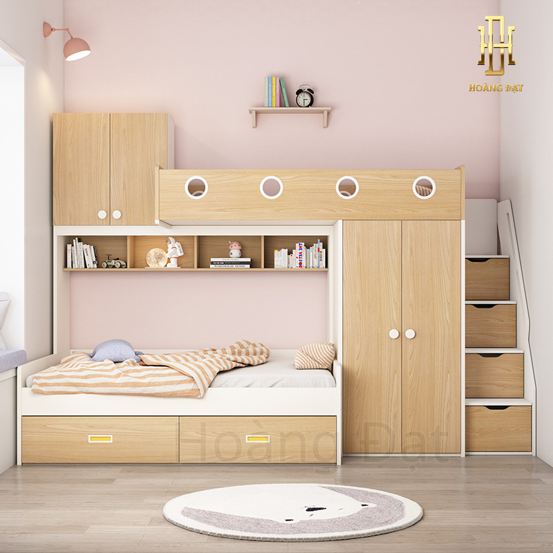 Giường tầng thông minh hiện đại Hoàng Đạt - GT007