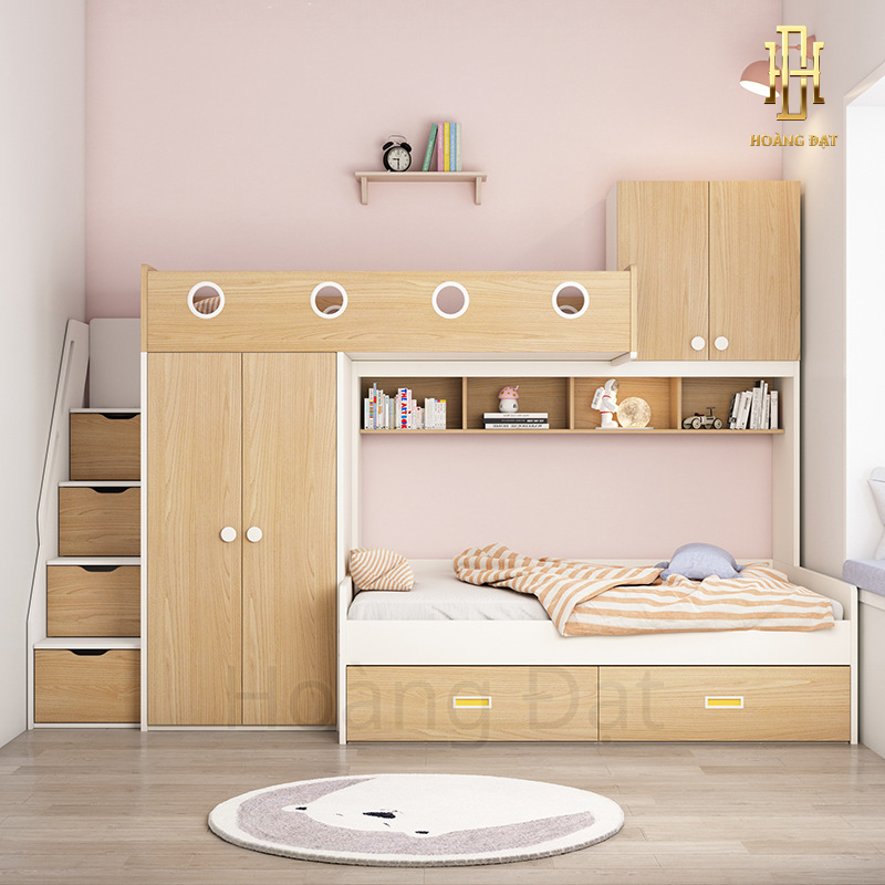 Giường tầng thông minh hiện đại Hoàng Đạt - GT007