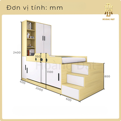 Giường tầng thông minh hiện đại Hoàng Đạt - GT009