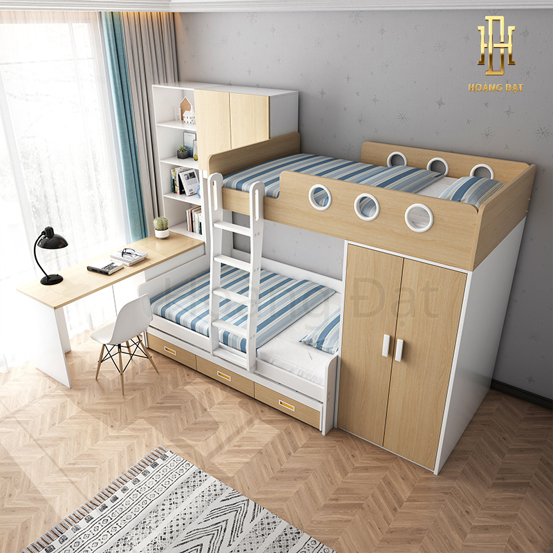 Giường tầng thông minh hiện đại Hoàng Đạt - GT012