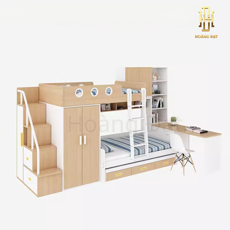 Giường tầng thông minh hiện đại Hoàng Đạt - GT012