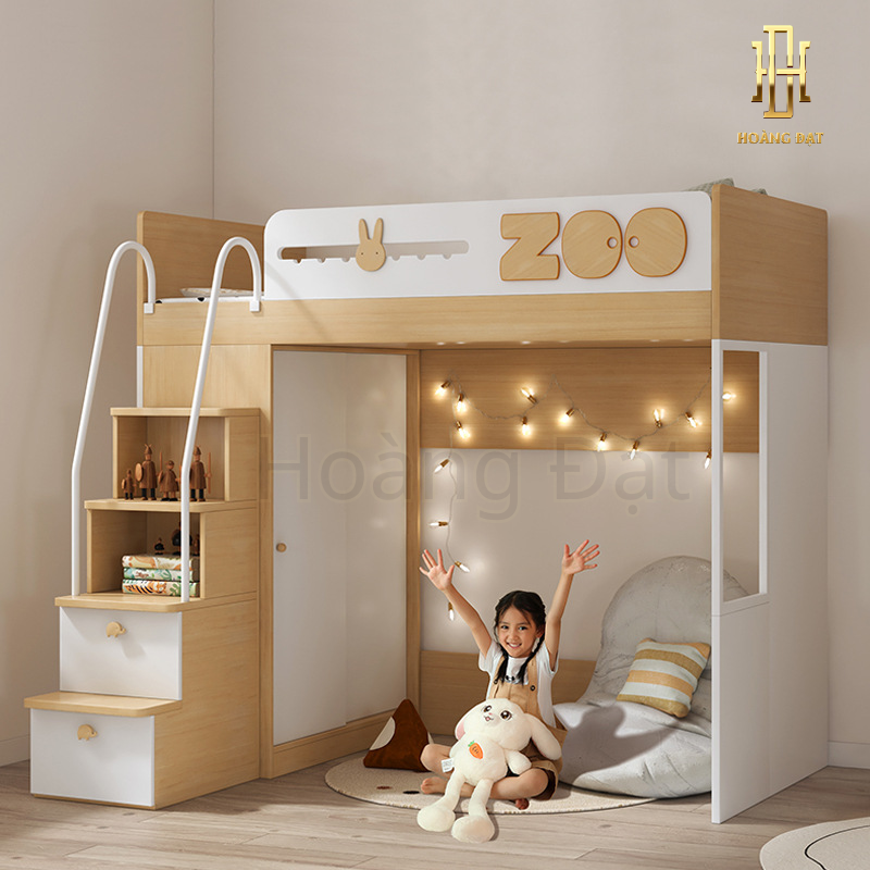 Giường tầng thông minh hiện đại Hoàng Đạt - GT011