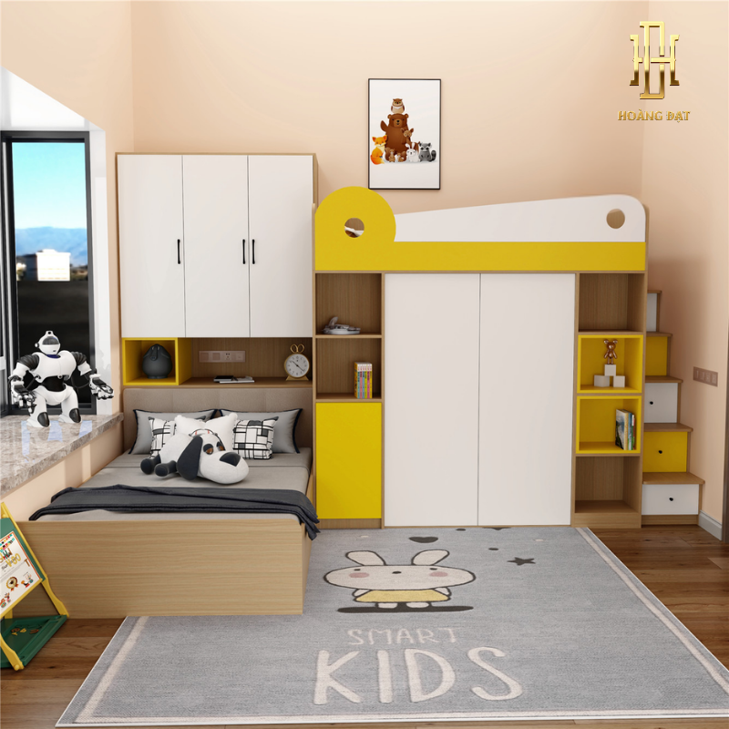 Giường tầng thông minh hiện đại Hoàng Đạt - GT010