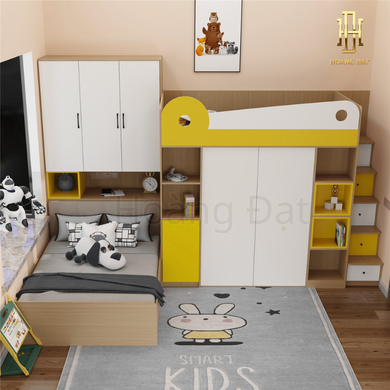 Giường tầng thông minh hiện đại Hoàng Đạt - GT010