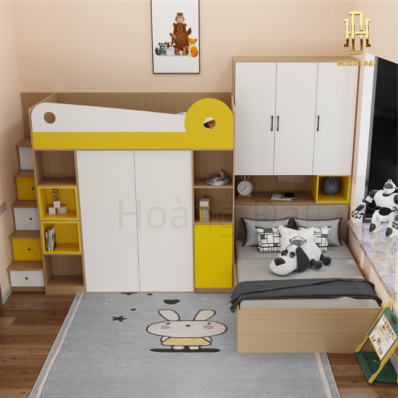 Giường tầng thông minh hiện đại Hoàng Đạt - GT010