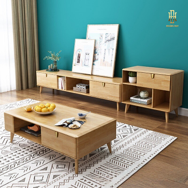 Combo kệ tivi và bàn trà gỗ công nghiệp cao cấp - TV002
