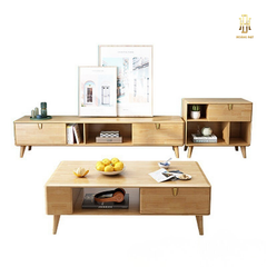 Combo kệ tivi và bàn trà gỗ công nghiệp cao cấp - TV002