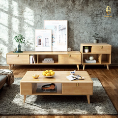 Combo kệ tivi và bàn trà gỗ công nghiệp cao cấp - TV002