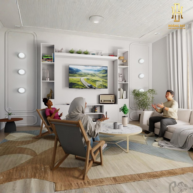 Kệ tivi gỗ công nghiệp cao cấp Hoàng Đạt - TV008