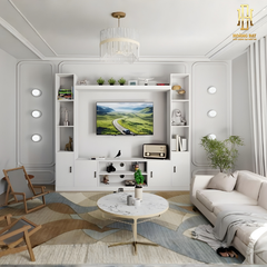 Kệ tivi gỗ công nghiệp cao cấp Hoàng Đạt - TV008