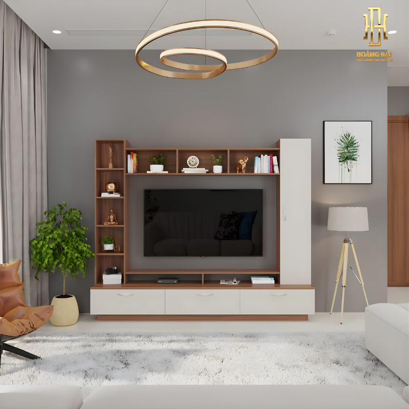Kệ tivi gỗ công nghiệp cao cấp Hoàng Đạt - TV009