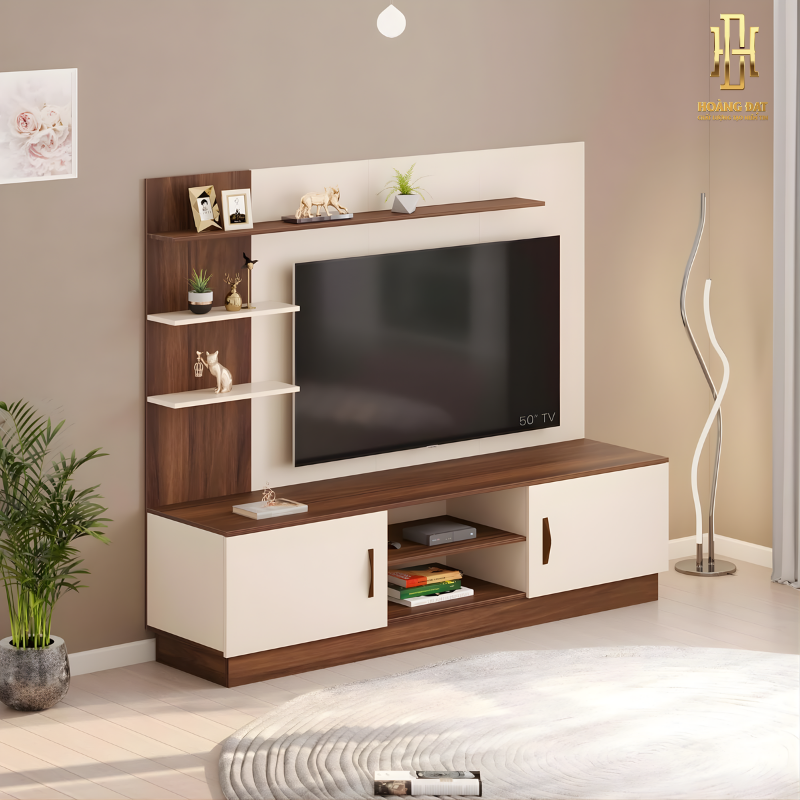 Kệ tivi gỗ công nghiệp cao cấp Hoàng Đạt - TV010