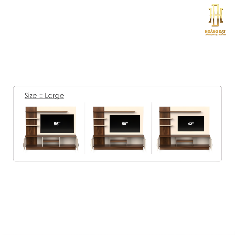 Kệ tivi gỗ công nghiệp cao cấp Hoàng Đạt - TV010