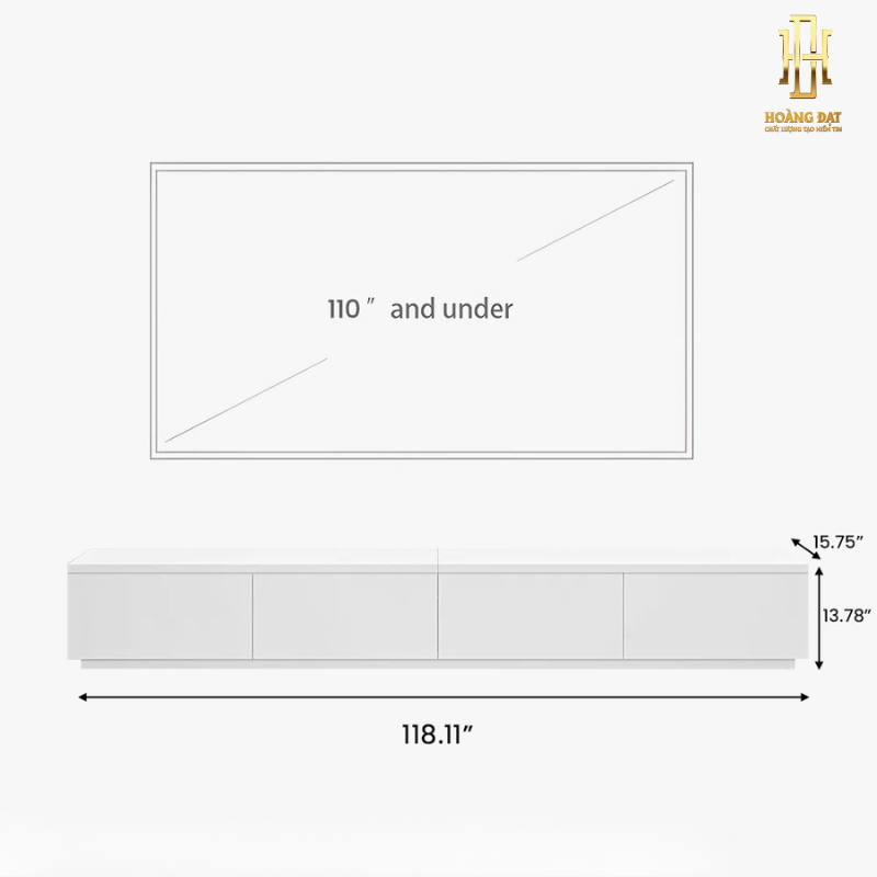 Kệ tivi gỗ công nghiệp cao cấp Hoàng Đạt - TV023
