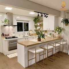 Tủ bếp hiện đại gỗ công nghiệp Hoàng Đạt - TBG013