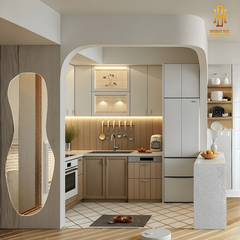 Tủ bếp hiện đại gỗ công nghiệp Hoàng Đạt - TBG014