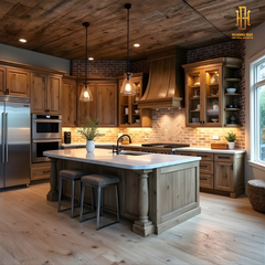 Tủ bếp hiện đại gỗ công nghiệp Hoàng Đạt - TBG018