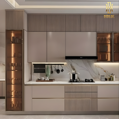 Tủ bếp hiện đại gỗ công nghiệp Hoàng Đạt - TBG020