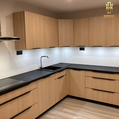 Tủ bếp hiện đại gỗ công nghiệp Hoàng Đạt - TBG021