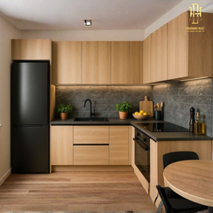Tủ bếp hiện đại gỗ công nghiệp Hoàng Đạt - TBG021