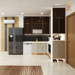 Tủ bếp hợp kim nhôm Hoàng Đạt - TBHK010