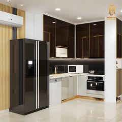 Tủ bếp hợp kim nhôm Hoàng Đạt - TBHK010
