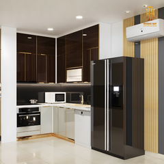 Tủ bếp hợp kim nhôm Hoàng Đạt - TBHK010