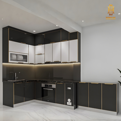 Tủ bếp hợp kim nhôm Hoàng Đạt - TBHK010