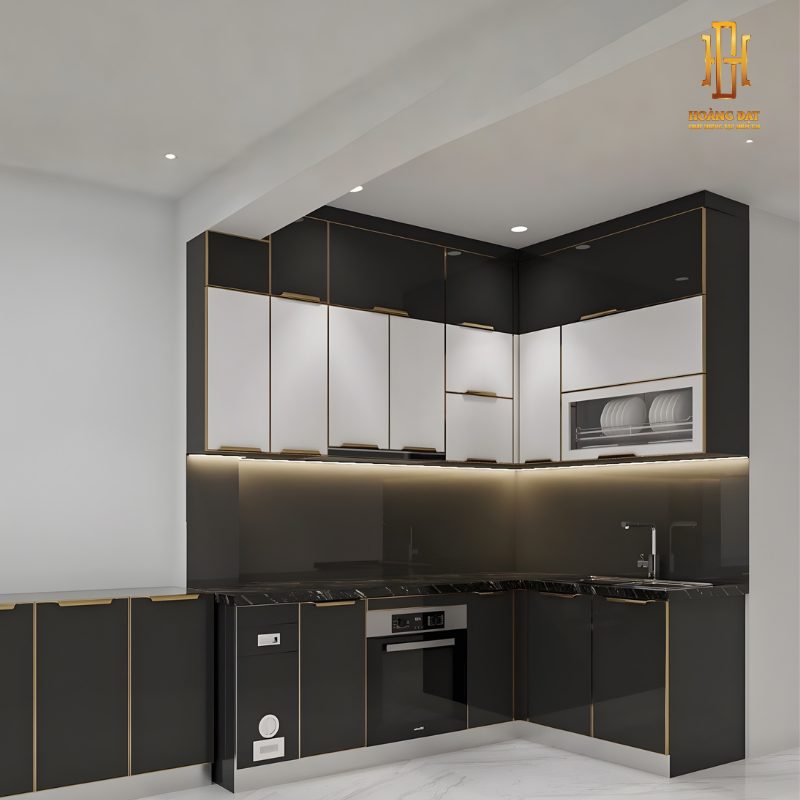 Tủ bếp hợp kim nhôm Hoàng Đạt - TBHK010