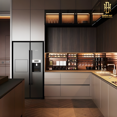 Tủ bếp hợp kim nhôm Hoàng Đạt- TBHK012