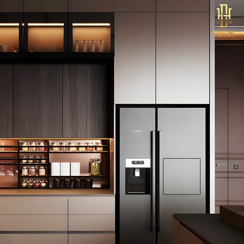 Tủ bếp hợp kim nhôm Hoàng Đạt- TBHK012