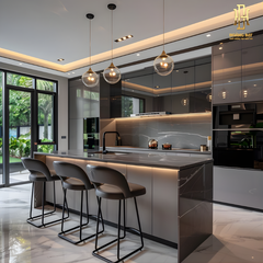 Tủ bếp hợp kim nhôm Hoàng Đạt - TBHK013