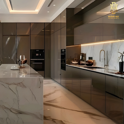 Tủ bếp hợp kim nhôm Hoàng Đạt - TBHK014