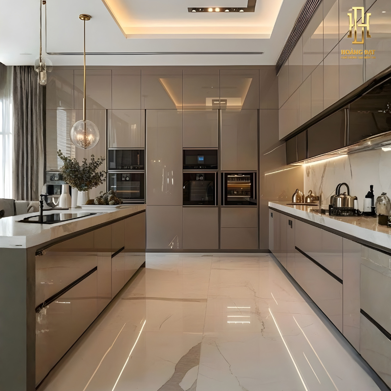 Tủ bếp hợp kim nhôm Hoàng Đạt - TBHK014