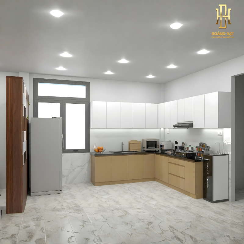 Tủ bếp nhựa cao cấp Hoàng Đạt - TBN001