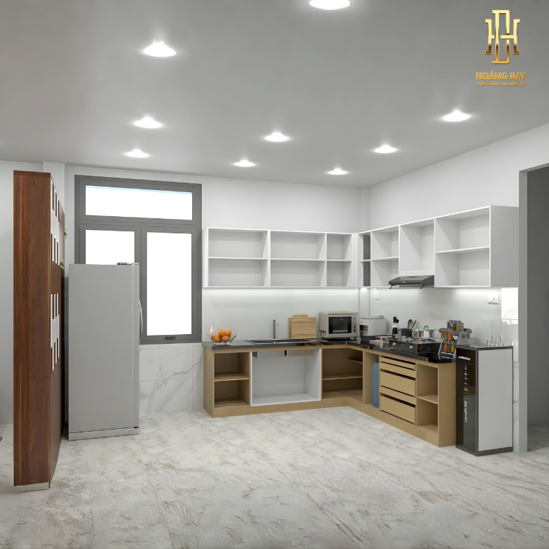 Tủ bếp nhựa cao cấp Hoàng Đạt - TBN001