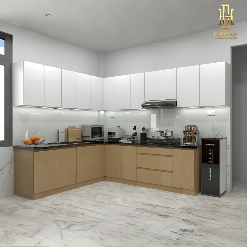 Tủ bếp nhựa cao cấp Hoàng Đạt - TBN001