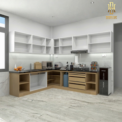 Tủ bếp nhựa cao cấp Hoàng Đạt - TBN001