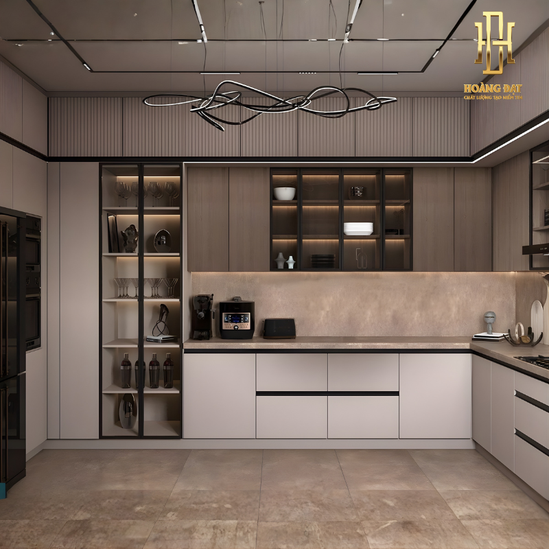 Tủ bếp nhựa cao cấp Hoàng Đạt - TBN002