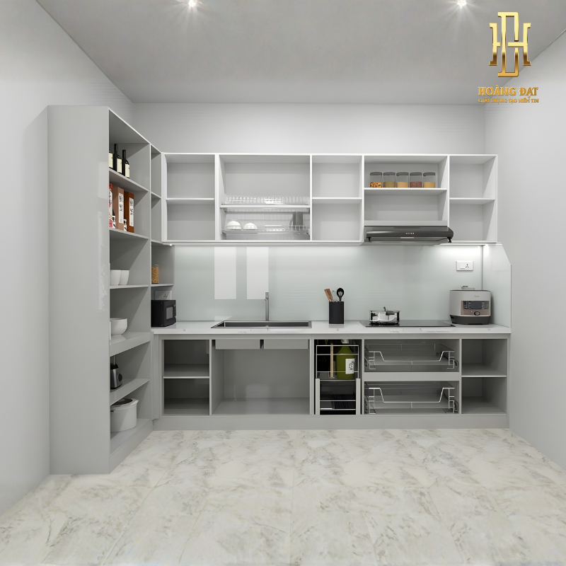 Tủ bếp nhựa cao cấp Hoàng Đạt - TBN003