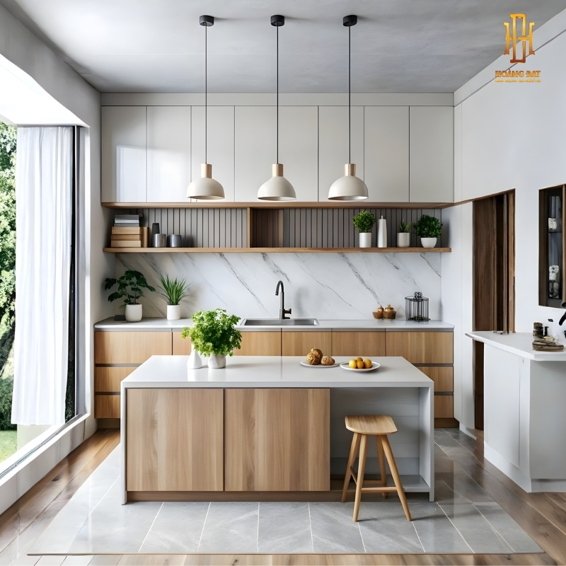 Tủ bếp nhựa cao cấp Hoàng Đạt - TBN019