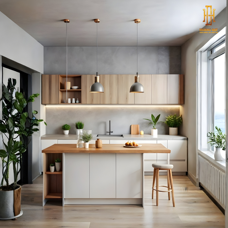 Tủ bếp nhựa cao cấp Hoàng Đạt - TBN019