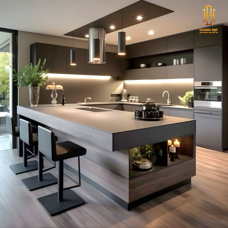 Tủ bếp nhựa cao cấp Hoàng Đạt - TBN020