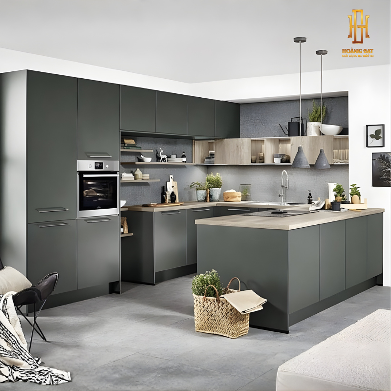 Tủ bếp nhựa cao cấp Hoàng Đạt - TBN022
