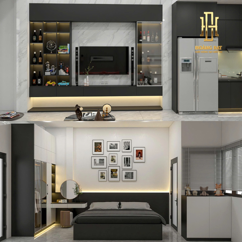 Thiết kế nội thất nhà phố hiện đại - TK3D010