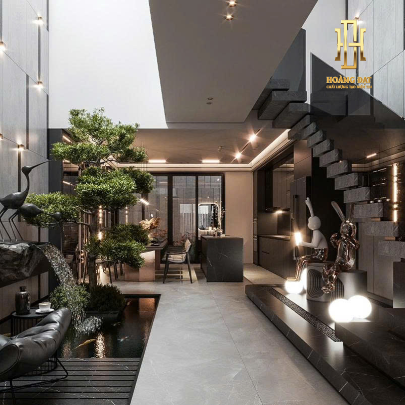 Thiết kế nội thất nhà phố hiện đại - TK3D011