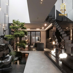 Thiết kế nội thất nhà phố hiện đại - TK3D011