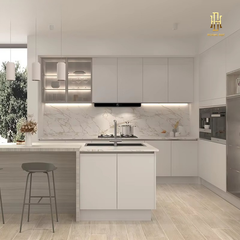 Thiết kế nội thất hiện đại Bếp White Calm- TK3D001
