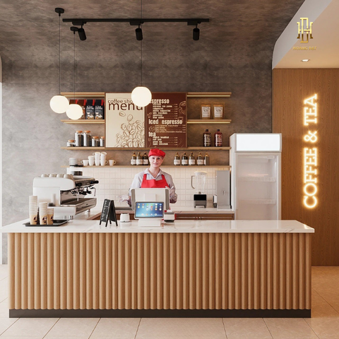 Thiết kế nội thất quán cafe Hoàng Đạt - TKCF002